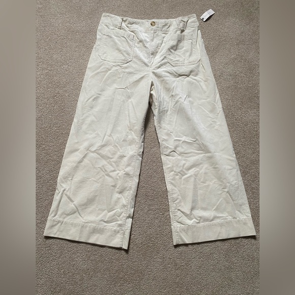 The colotte Cropped Wide-leg Corduroy Pants by Maeve - Picture 2 of 5